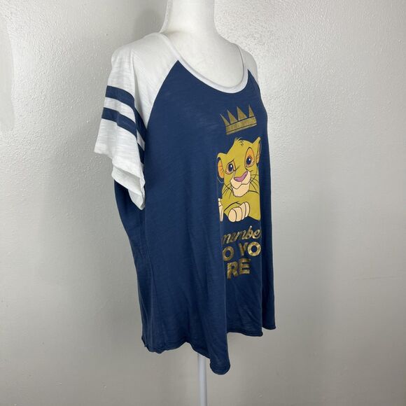 Disney The Lion King Simba Shirt Women 3X 22W-24W Short Sleeve Raglan Tee - Picture 3 of 14